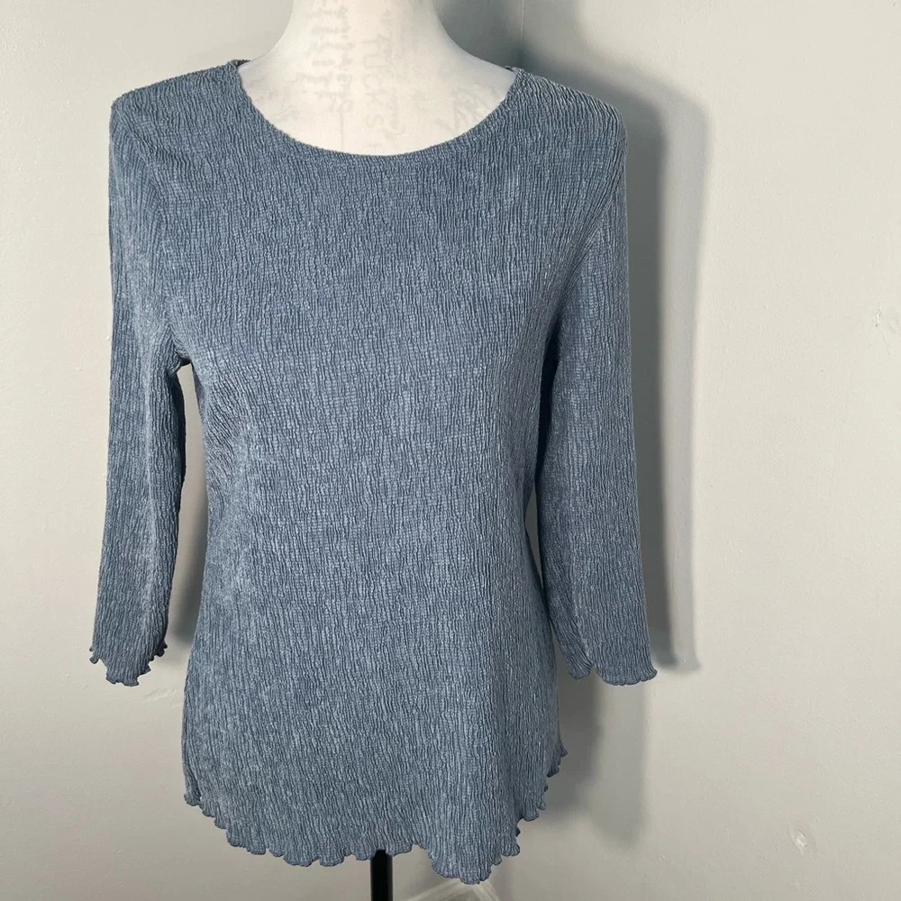 Croft and Barrow stretch sz‎ Lg  ladies 2/4 length sleeves  76% poly 23% Rayon